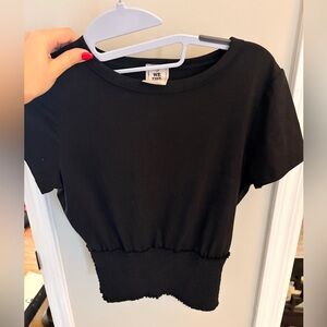 We The Free Black Crop Top